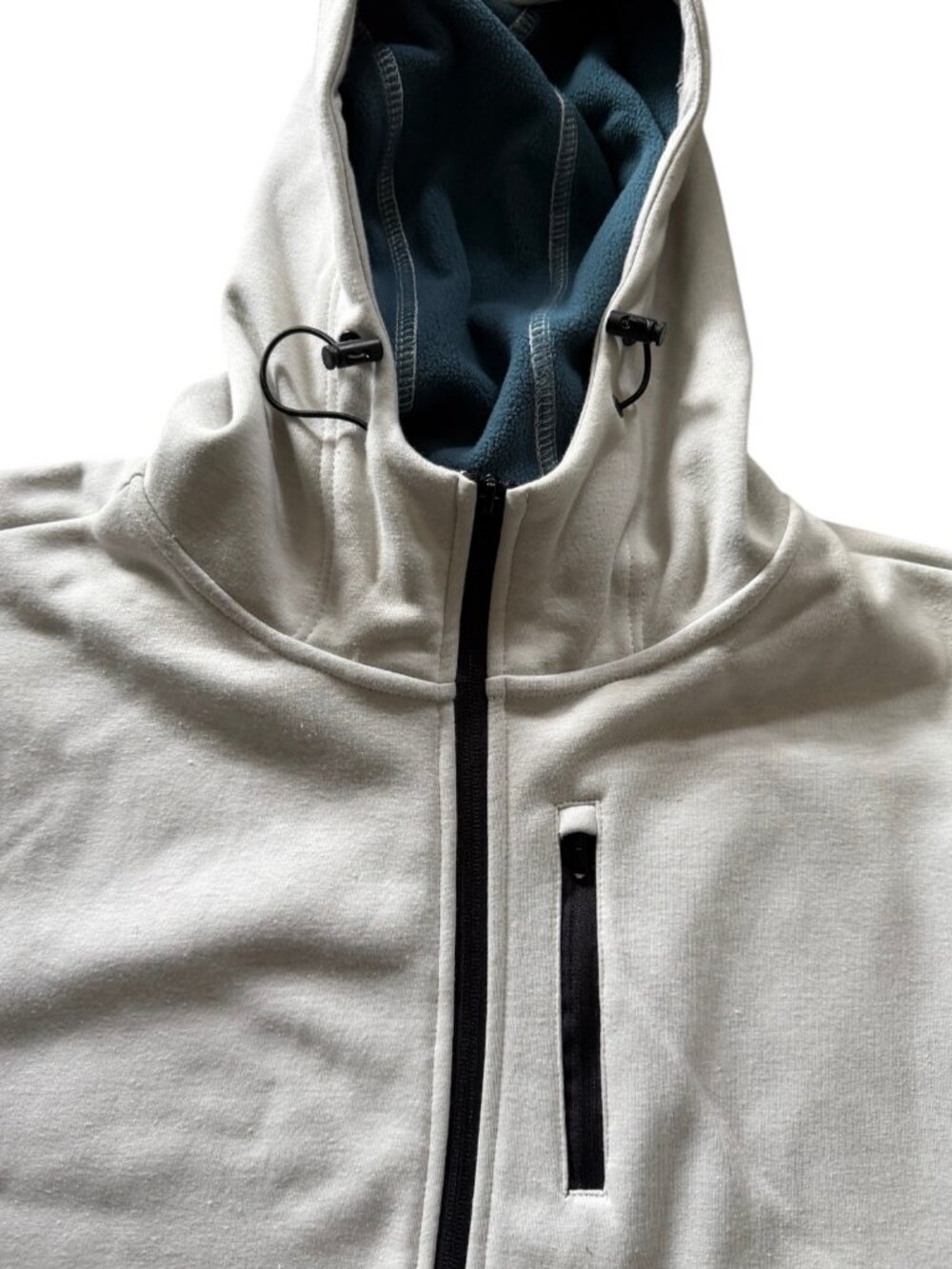 Sun Diego Full Zip Hoodie Mens XL Light Gray Excellent Fleece Lined Surf Jacket - Picture 2 of 5